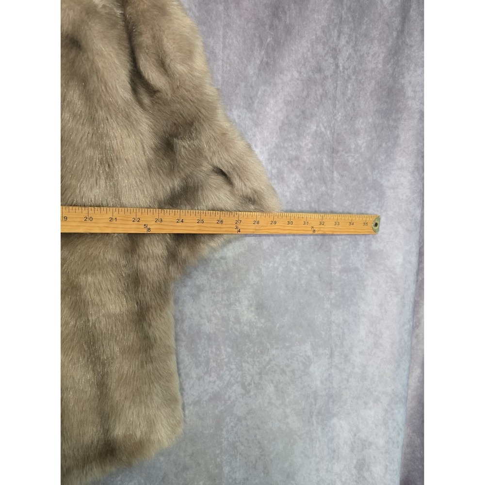 Regina Glenara Glenoit Faux Mink Fur Capelet Stole Jacket Beige Wrap 60s VTG - Picture 5 of 8